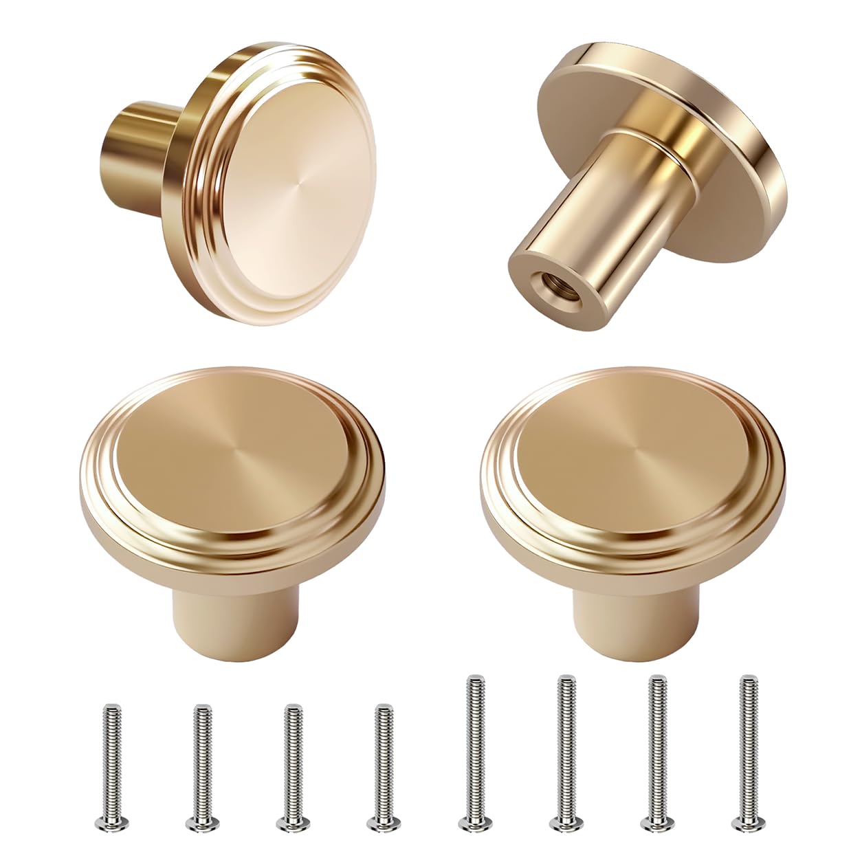 MOXYOY Round Cabinet Knobs 25mm Drawer Pulls for Cupboard