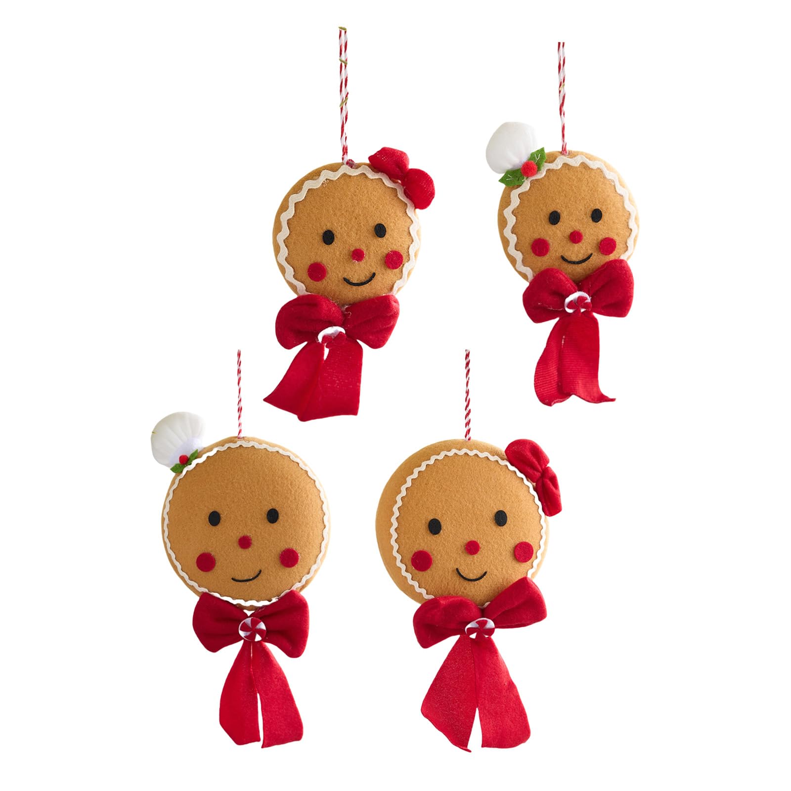 Gingerman Ornament Christmas Tree Hanging Decorations for Door Wreath Mantels Shelf Decoration Indoor and Outdoor Christmas Tree Decorations