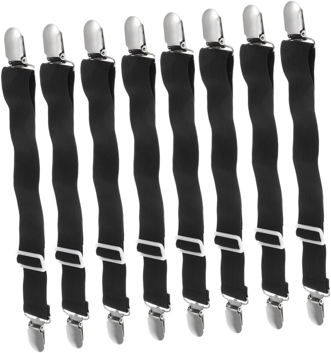 8pcs Bed Sheet Clips Fasteners Mattress Sheet Corner Holders Fitted Grippers Elastic Straps for Bed and Mattress Covers