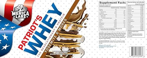 Miniatura 4 de 'Merica Labz Patriot's Whey, proteína de The Revolutionary's Protein, 25G Protein, 25 porciones (Yosemite S'Mores)