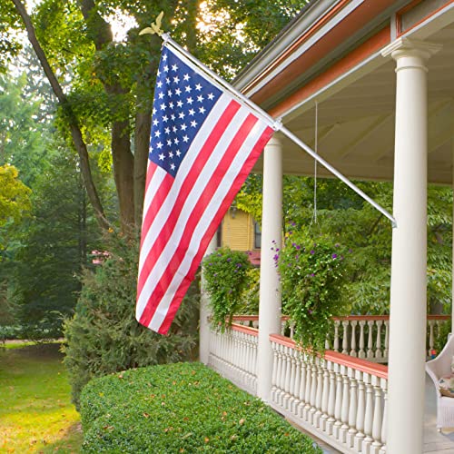 Aluminum Flag Pole Kit with Eagle Topper for Outdoor House, Yard and Porch