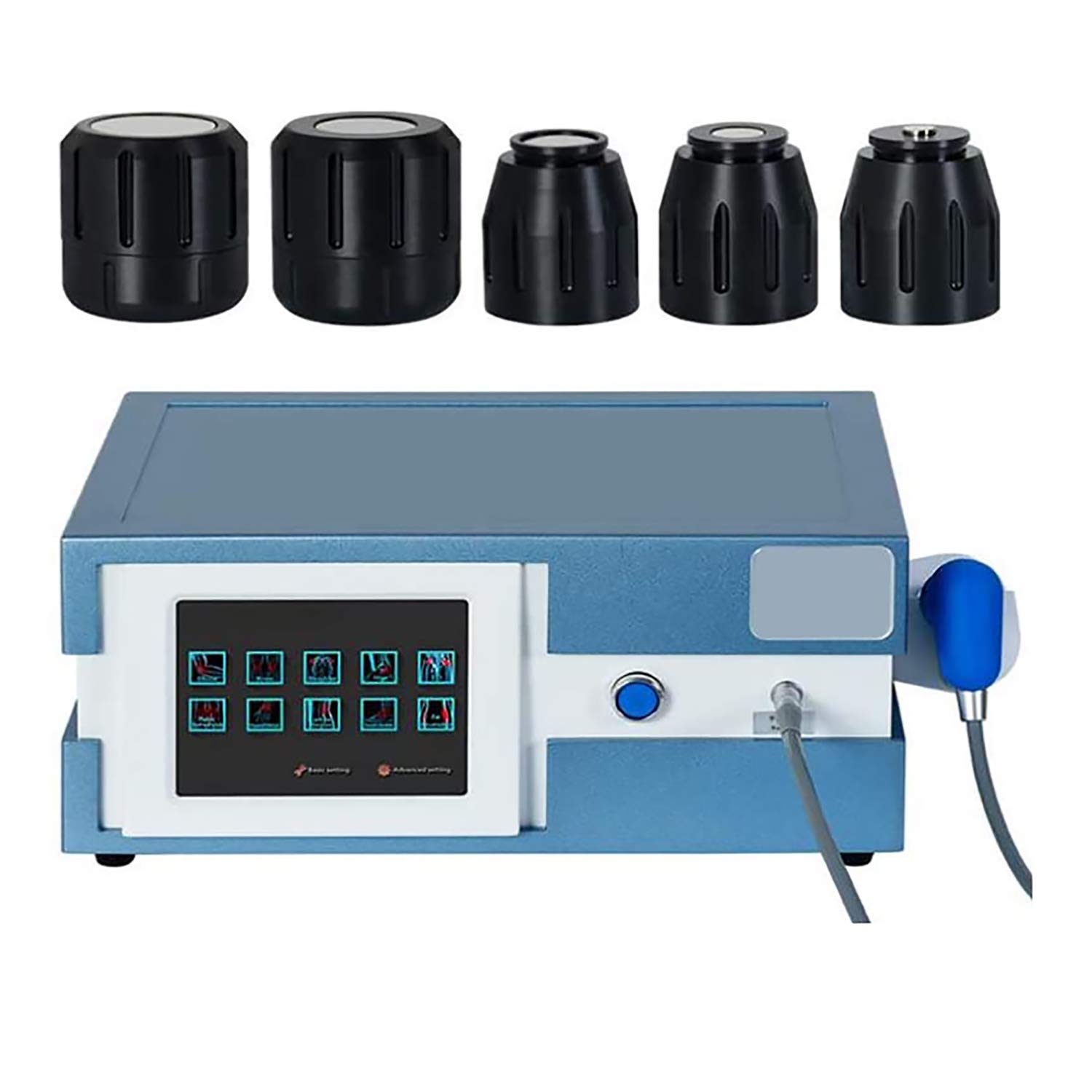 Shockwave Therapy Machine, Extracorporeal ED Shock Wave Machine Portable with 5 Transmitter for Pain Relief and ED