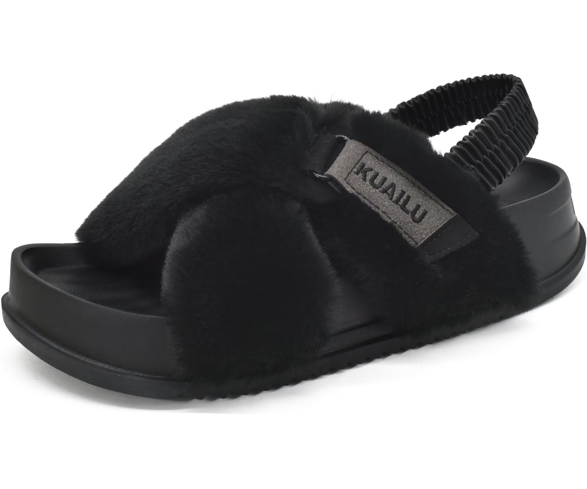 KuaiLu Womens Recovery Sandals Comfortable Plantar Fasciitis Arch Support Ladies Orthopedic Slip On Running Sport Walking Slides Thick Athletic Cushion Slippers Summer Outdoor Sliders