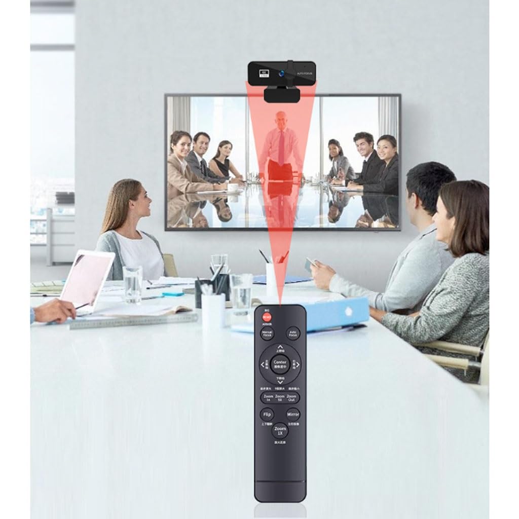 Kamera Internetowa 4K Ultra HD Do Komputera Stacjonarnego/laptopa, Z Polem Widzenia 120° Do Spotkań/zajęć Online, Kamera Komputerowa Do Streamowania Z Pilotem Zdalnego Sterowania