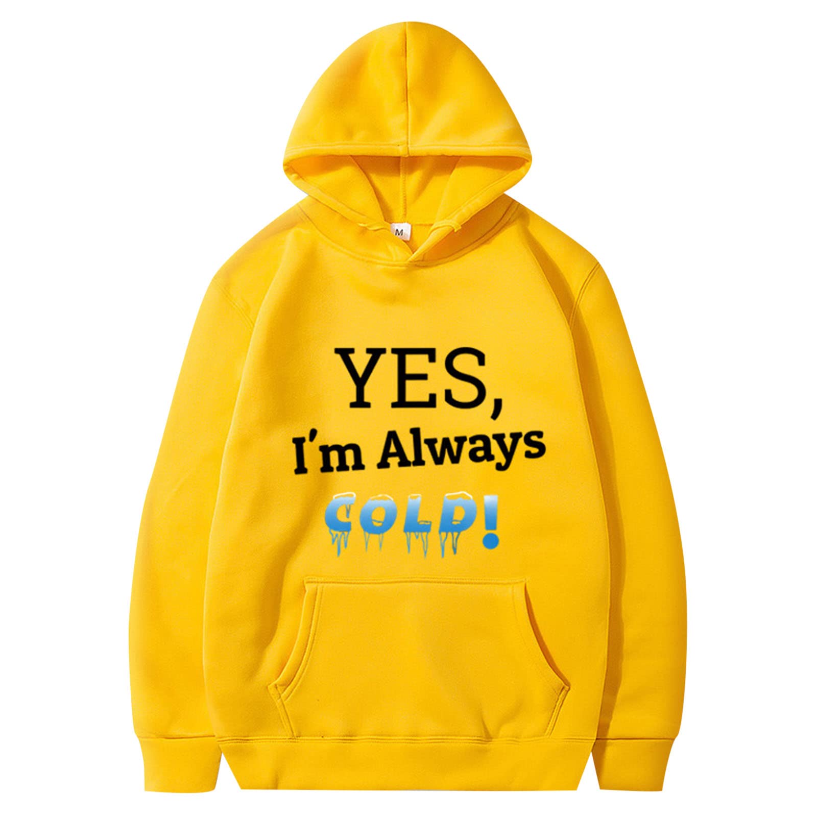 GenericLadies Long Sleeve Casual Top Letter Print Hooded Loose Sweatshirt with Pockets Half Zip Sweatshirt Women Super Warm and Cozy Hooded Sweatshirt 21St Birthday Gifts for Her Bargains of The Day Sale