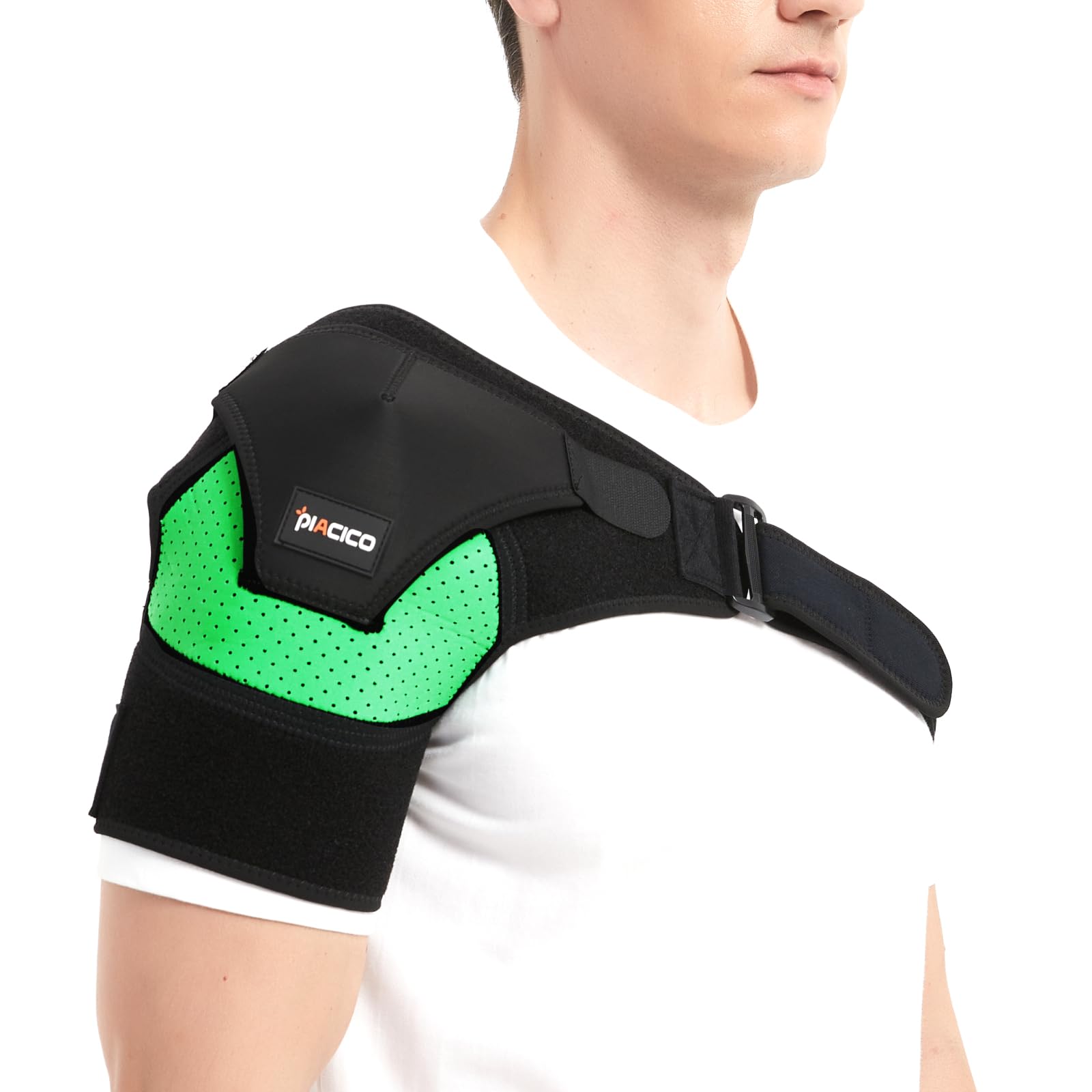 Shoulder Brace - Adjustable Support and Compression Sleeve for Torn Rotator Cuff AC Joint Pain Relief - Arm