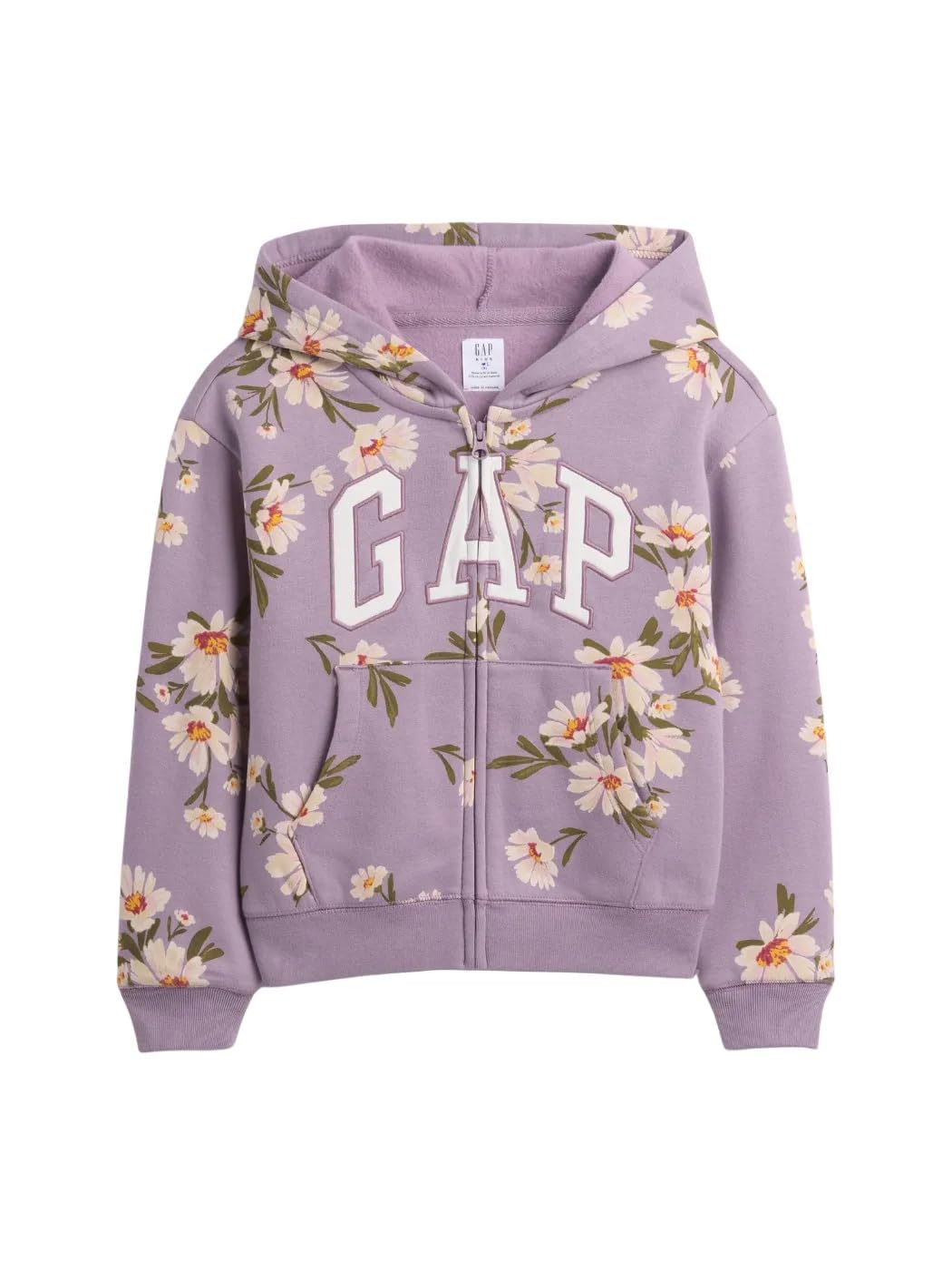 GAP Girls' Logo Hoodie Hooded Full Zip Sweatshirt