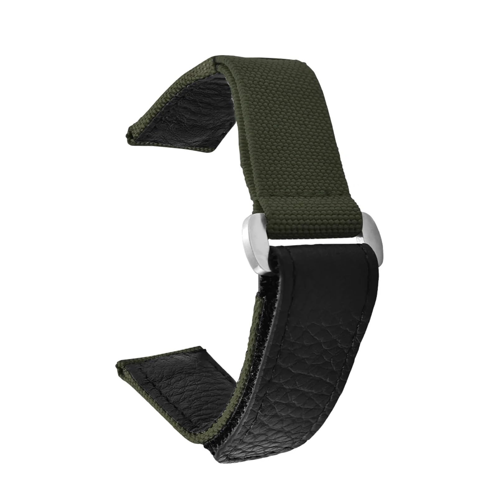20 mm pasek do zegarka Premium z rzepem, regulowany, samoprzylepny, wymienny (jasnoniebieski, skórzany, nylonowy)
