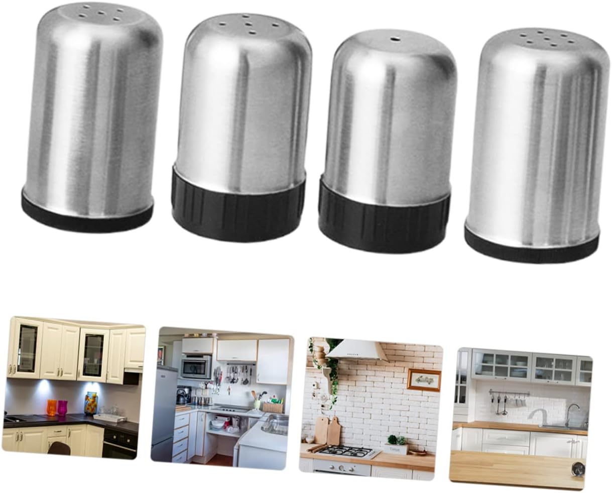 4pcs Stainless Steel Seasoning Canister Spice Shaker for Cooking