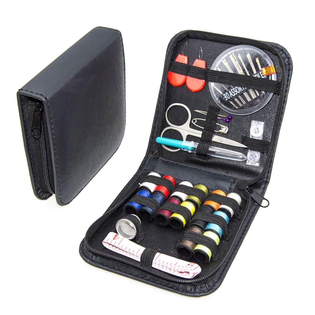 Kit de Costura para Viaje y hogar, Conjunto de Herramientas de Costura, Caja de Costura portátil de 27 Piezas