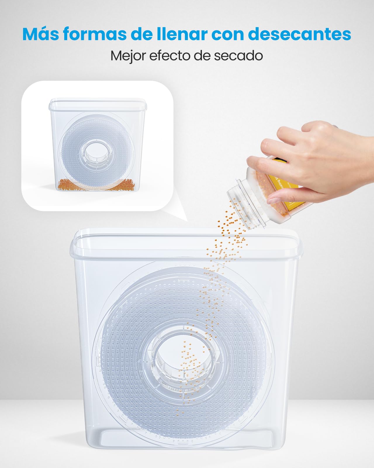 YOOPAI Caja de almacenamiento de filamentos, paquete de 5 recipientes de filamento para sellado y protección de impresión 3D, caja de almacenamiento portátil con desecantes y etiqueta para el hogar y