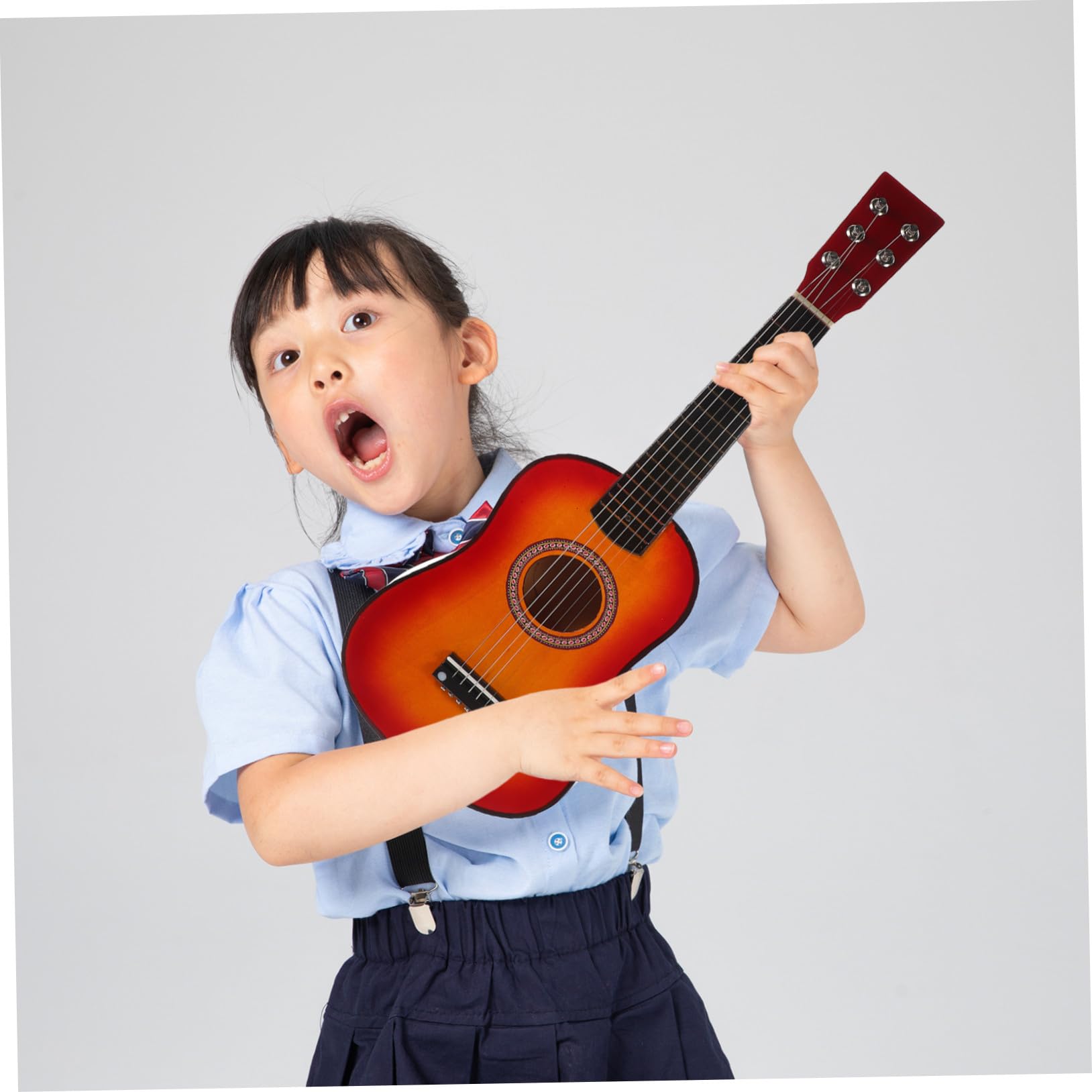 Chitarra Giocattolo in Legno 1 Pezzo per Principianti, 21 Pollici | Kids Guitar Toy, Back To School Party, Strumenti Musicali per Ragazzo Ragazza, Suono Piacevole e Presa Comoda Stile Casuale