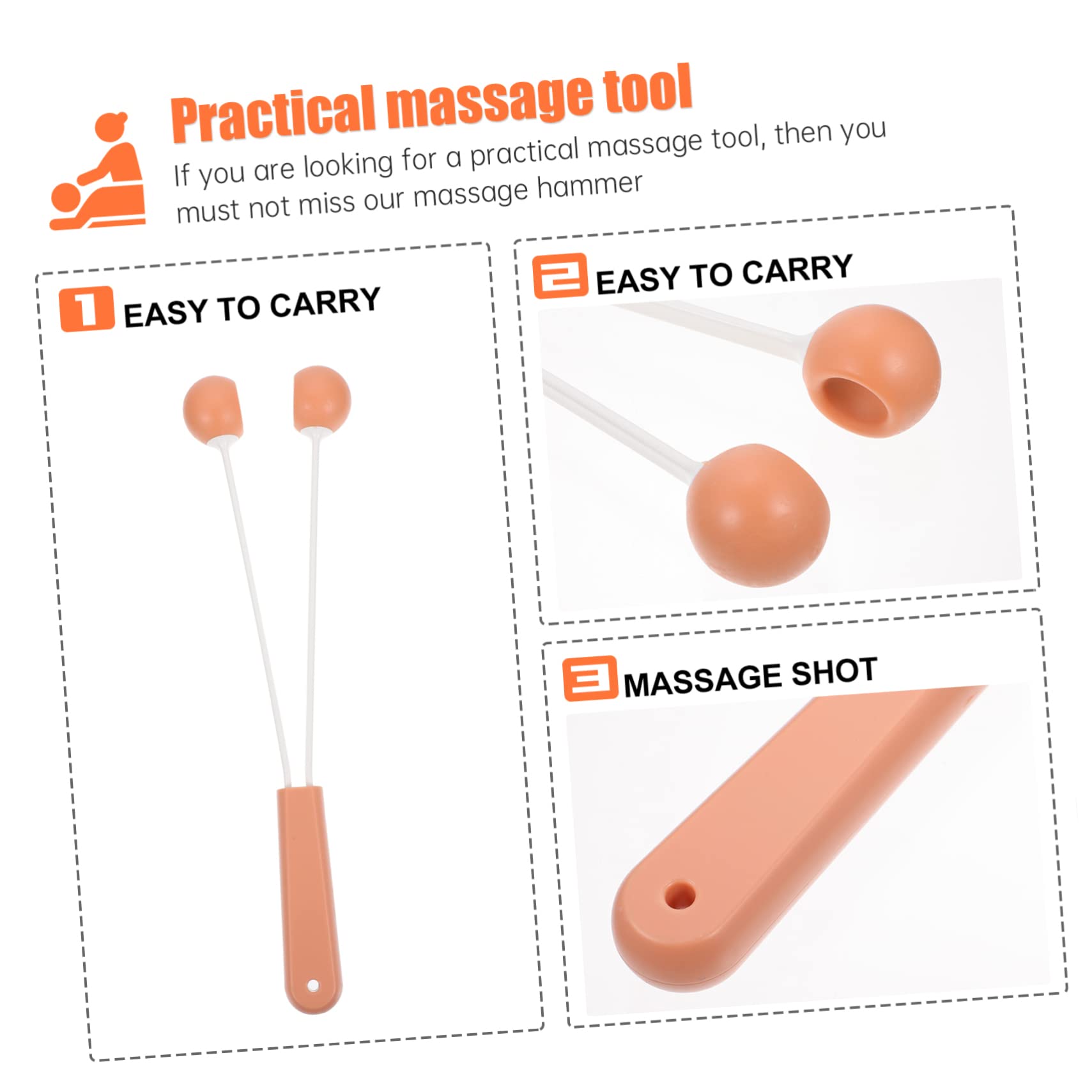 FRCOLOR Massage Hammer Muscle Massage Sticks Neck Arm Back Hammer Shoulder Massage Tool Steampunk Eyepatch Back Massage Stick Acupoint Beating Pats Beat Pat Body Pp Pink Knocker Fitness