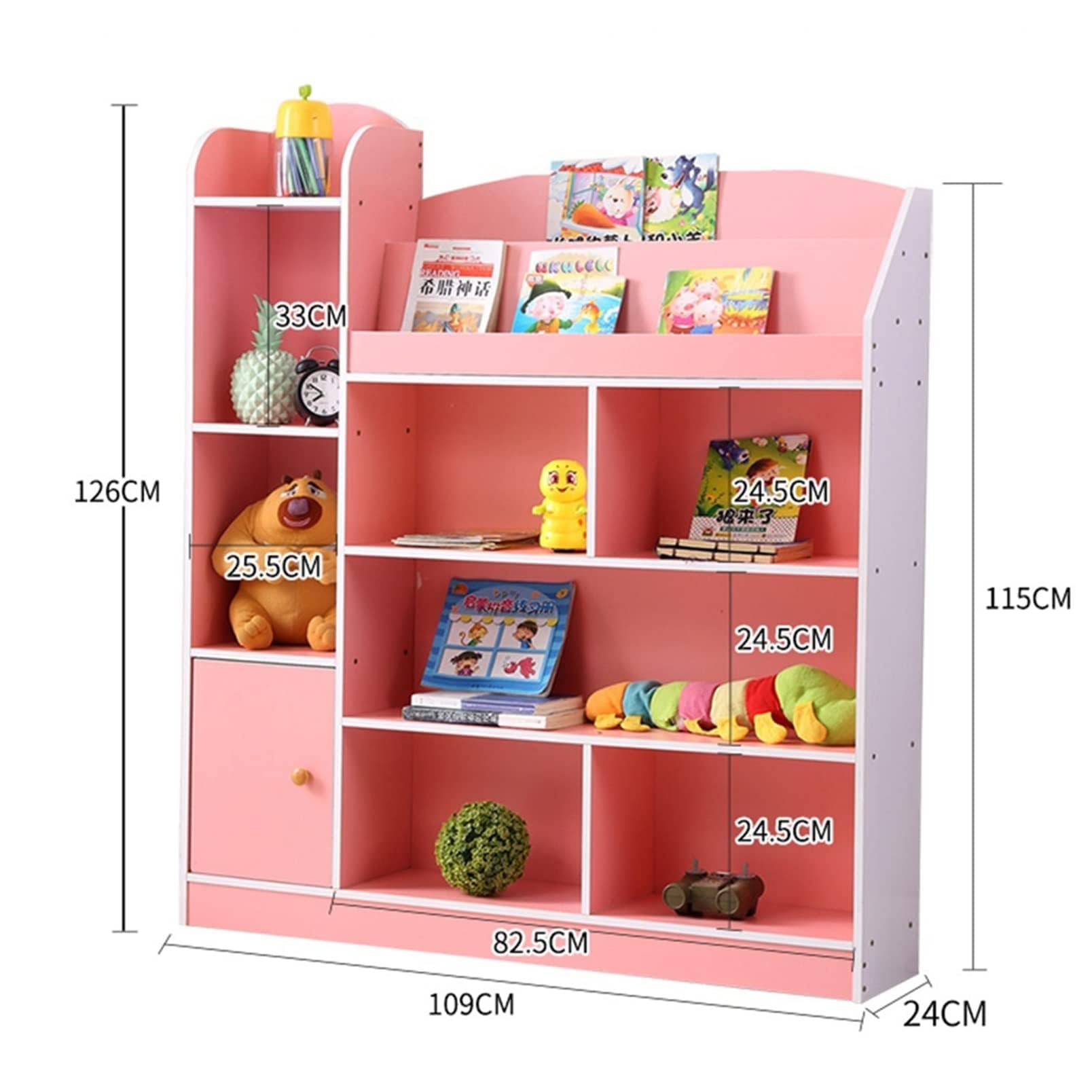 Multifunzione Scaffale per libri per bambini Scaffale per libri illustrati dal pavimento al soffitto Scaffali per libri semplici per la casa multistrato Armadietto per scuola elementare Libreria