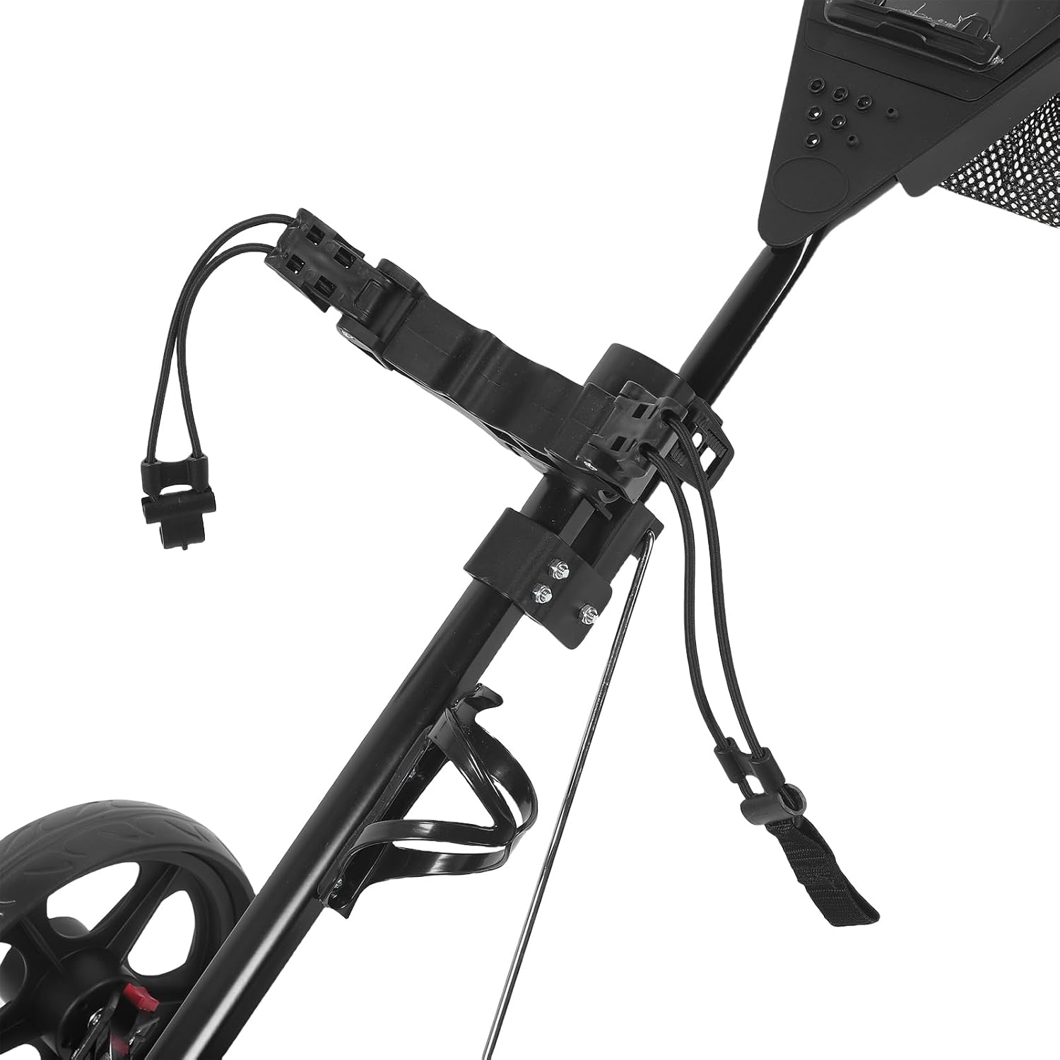 Golf Push Cart, Aluminum Alloy 3 Wheel Folding Sports Bag Trolley with Scorecard Holder, Ideal for Walking Golfers and Junior Players