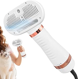 Missmisq Hundefön, Leistungsstarker Haartrockner für Hunde Pflege zu Hause, Mit Befeuchtungsfunktion Einstellbare Geräteeinstellungen für Innenbereich Reise Hunde Katzen Welpen Haustiere Haar