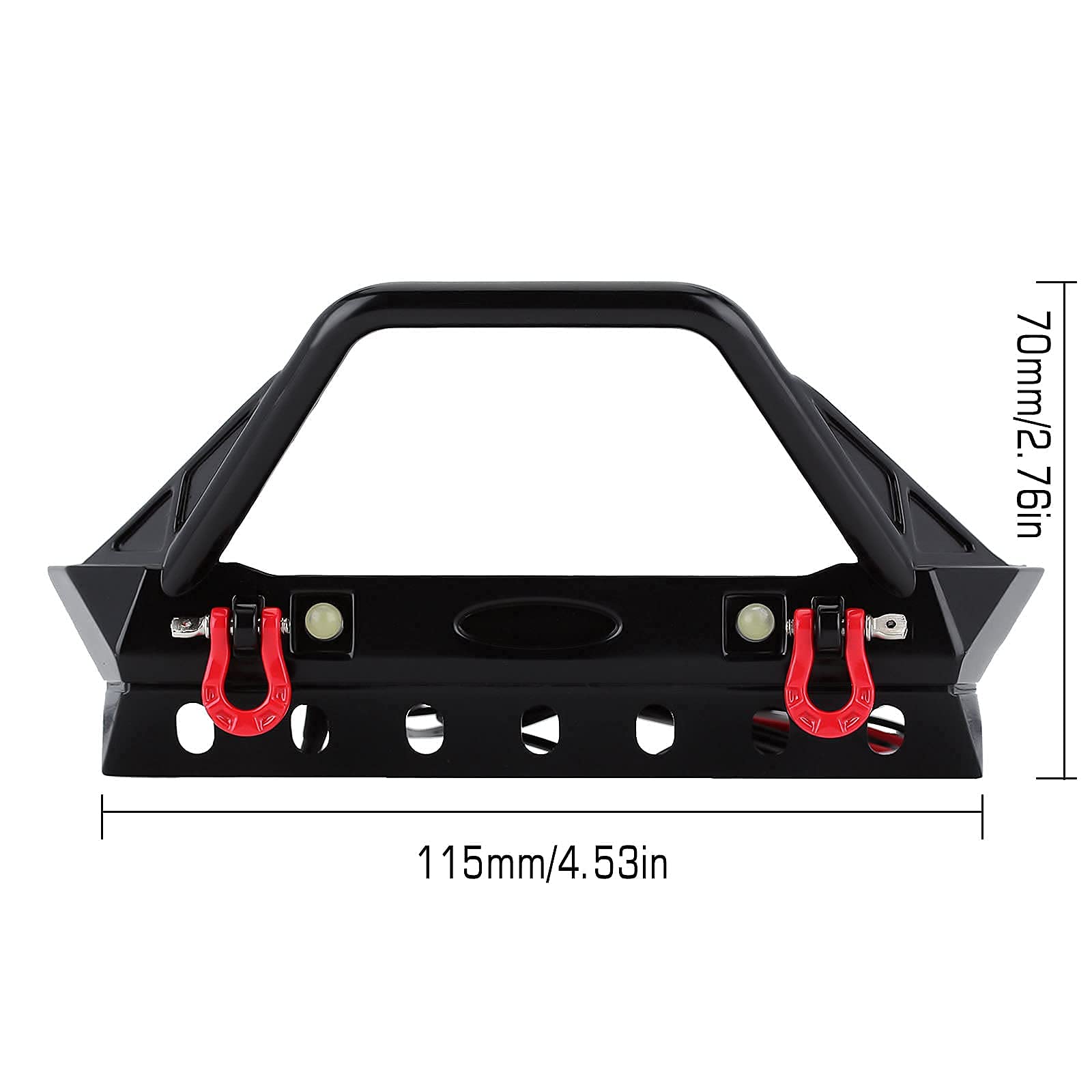 Jeep Builders Kit XUNJIAJIE Pare-chocs Arrière Métal + Manilles Pour