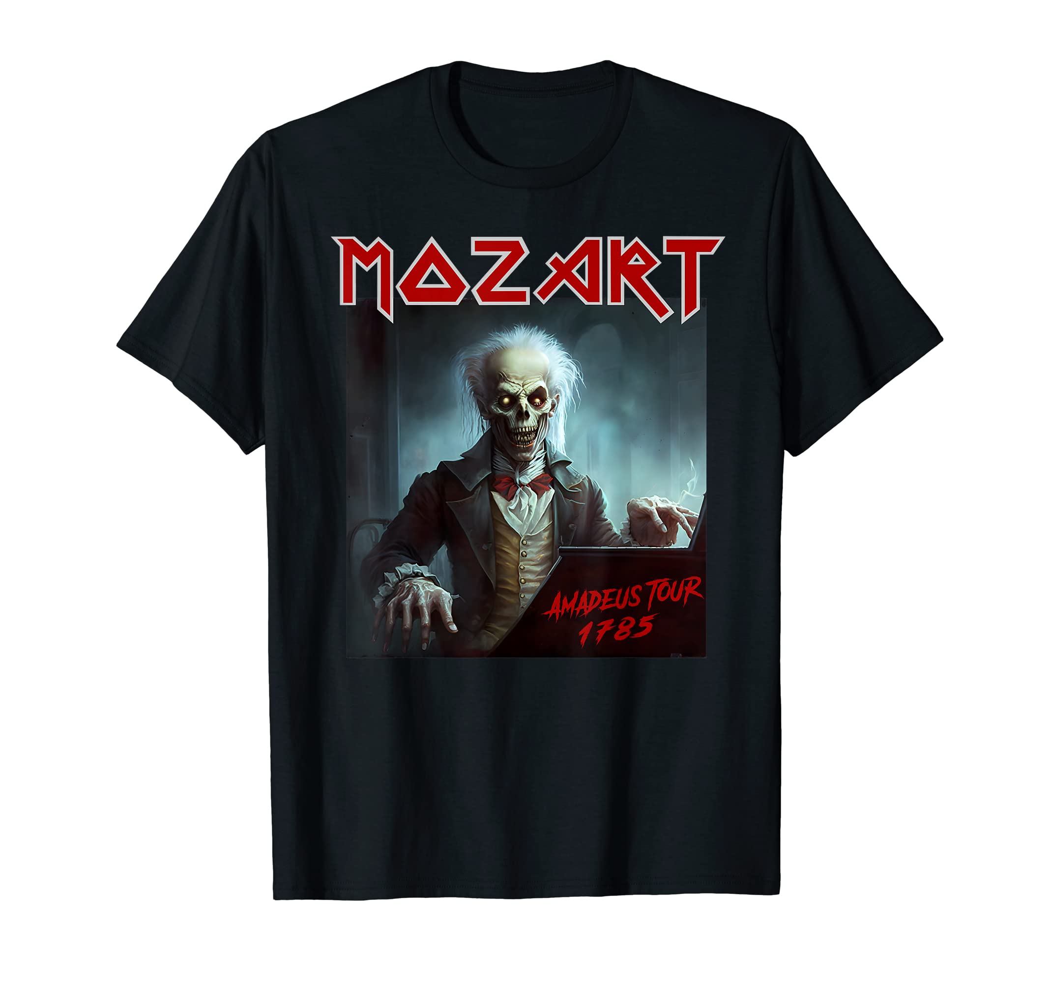 Heavy-metal gifts for women & menMOZART Funny Heavy-Metal Shirts Vintage Sarcastic Music T-Shirt