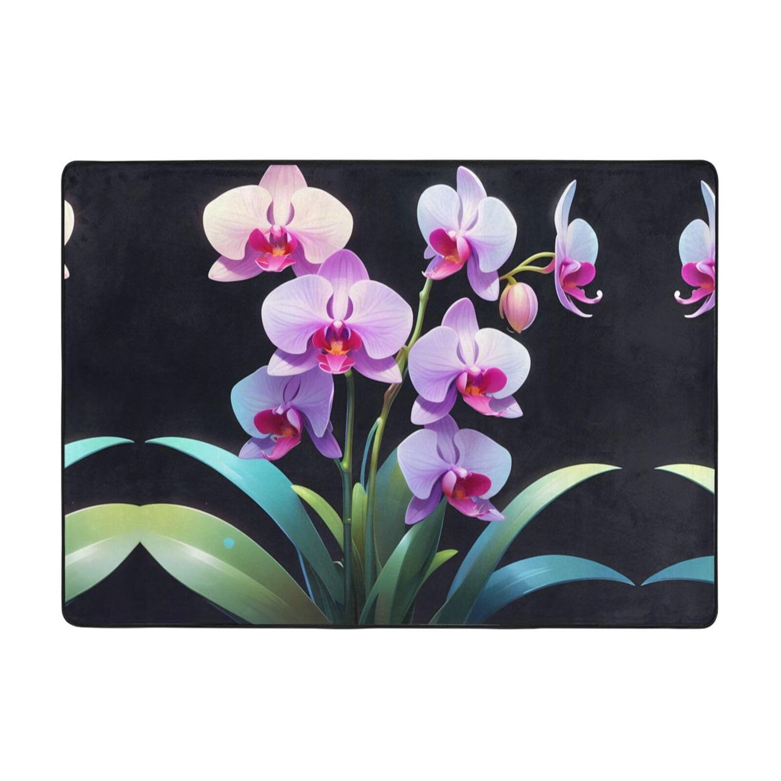 Tapis fleurs antidérapant grand format avec isolation phonique et thermique