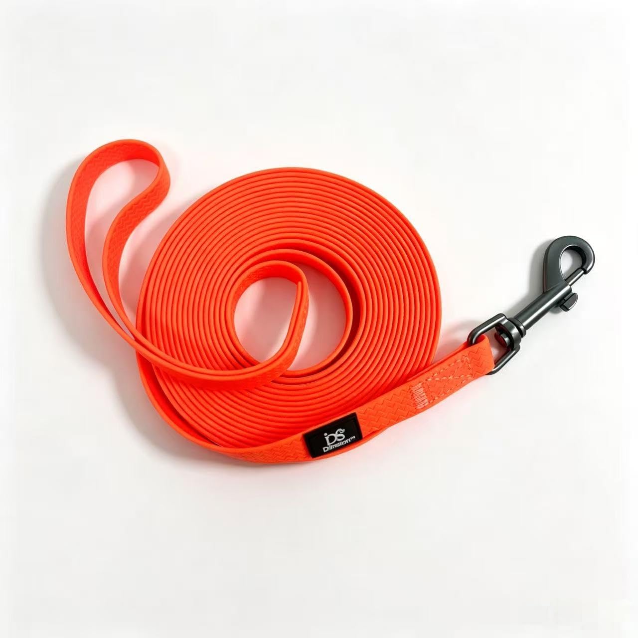Longe laisse de dressage en PVC imperméable et résistante pour | Sangle en PVC texturé : 1,50 cm de large, 0,23 cm d'épaisseur. Crochet pivotant imperméable et antidérapant pour