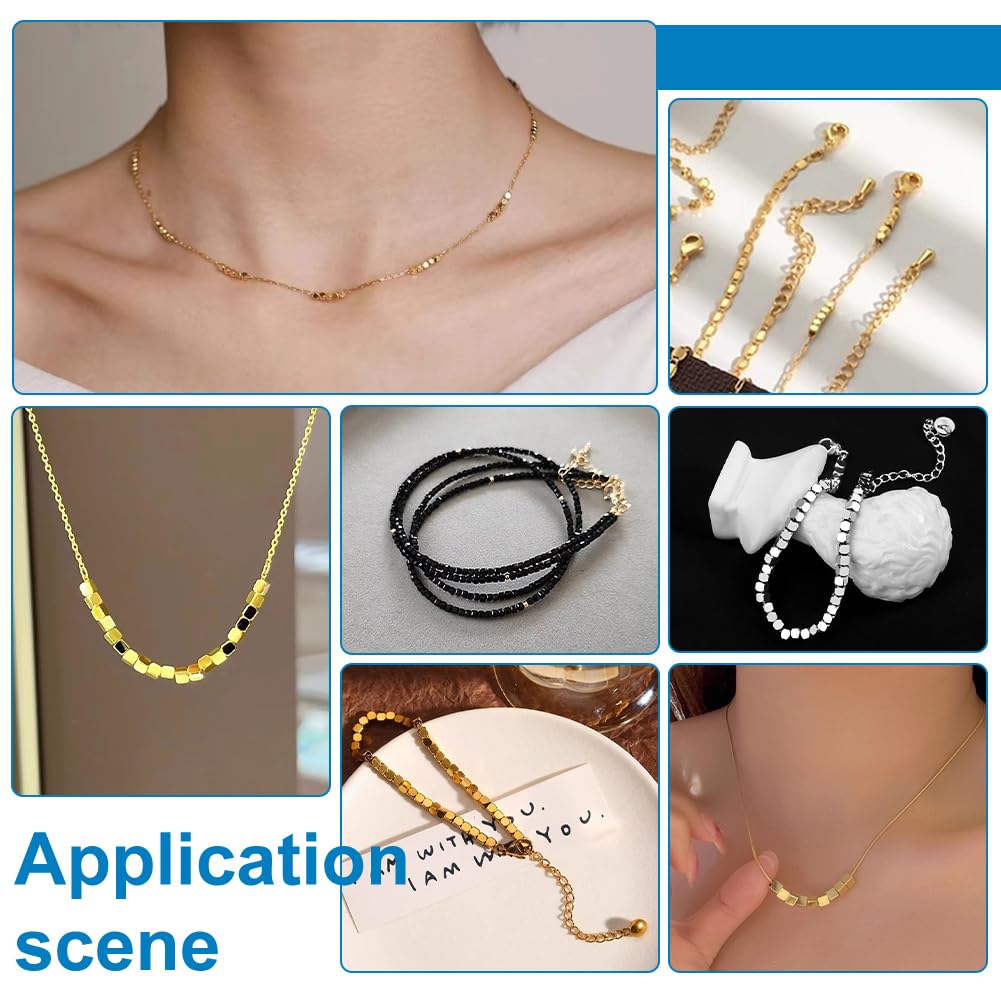 CREATCABIN 100 Perline Cubo Distanziatore 2.5mm Argento - Ottone Placcato Per Gioielli - Foto 7