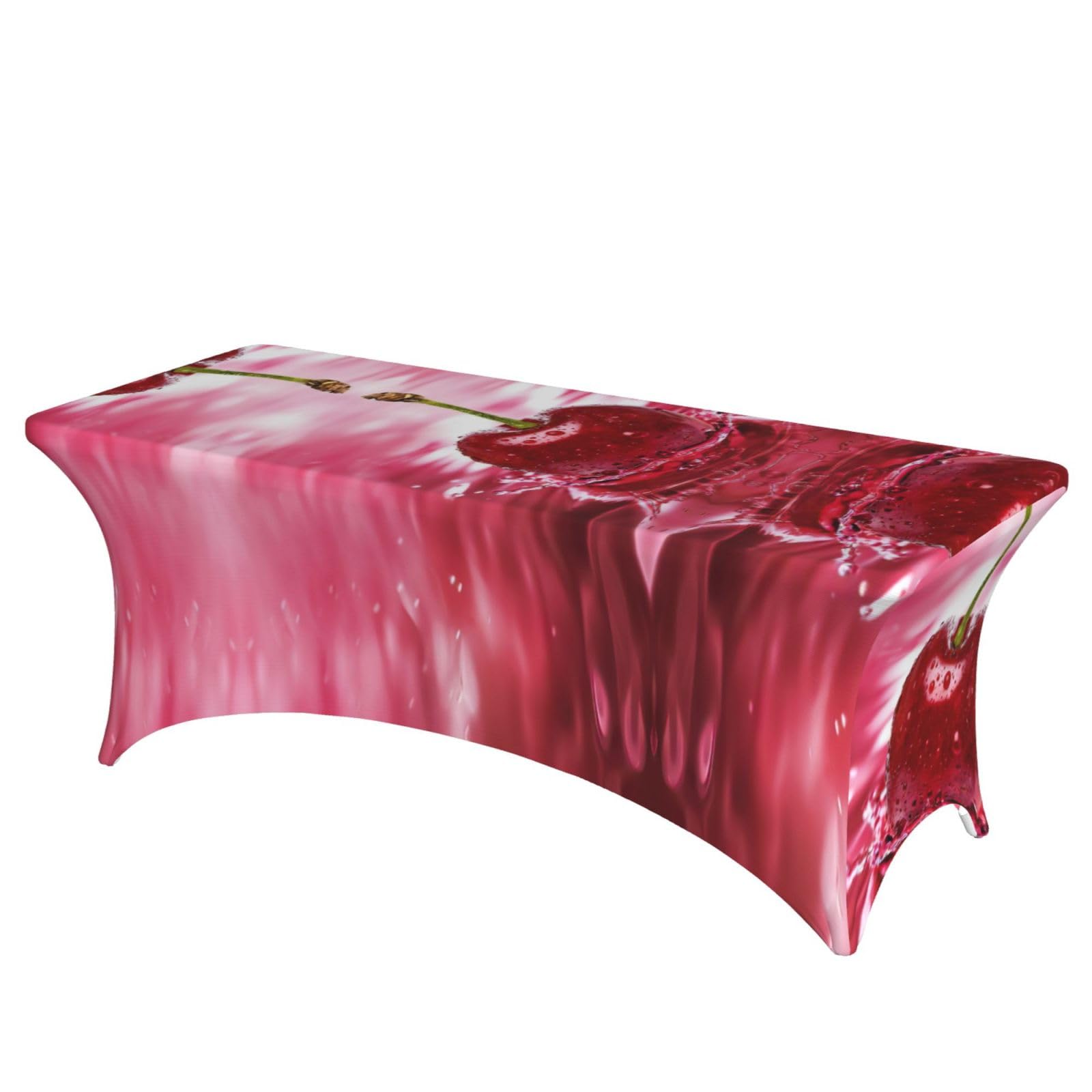 Nappe élasthanne motif cerises pour égayer vos fêtes de mariage et banquets