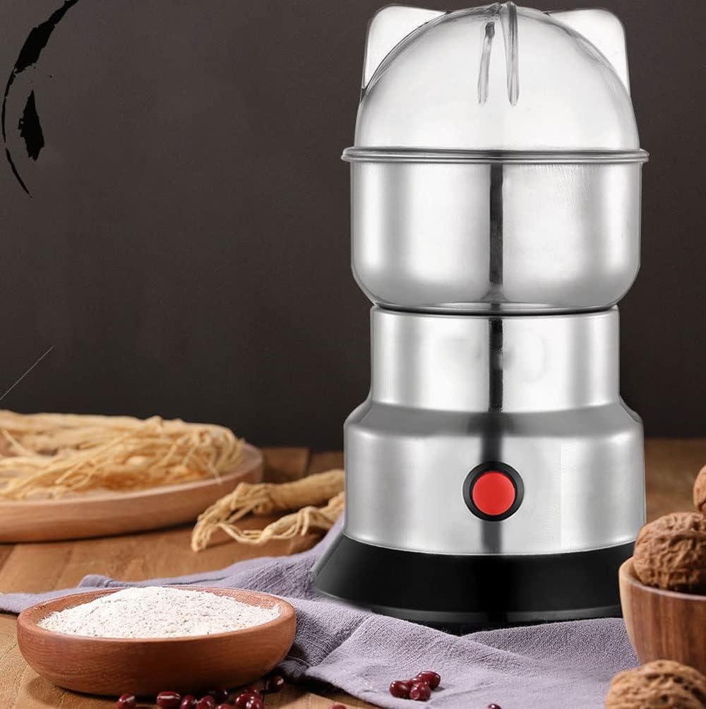 Coffee Grinder Electric, Coffee Bean Grinder with Four-leaf Fine Steel Cutter Head, Multi-function Grinding Machine