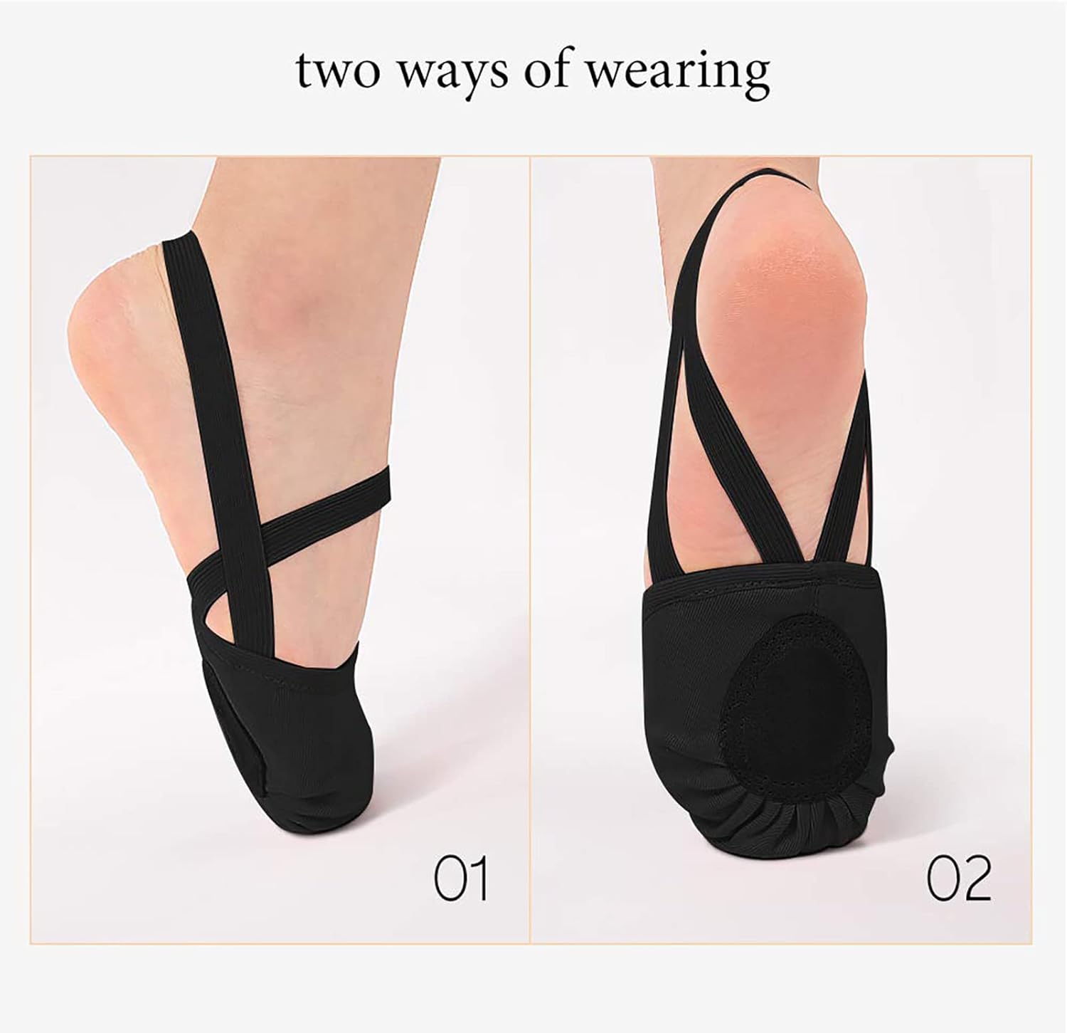 как выглядит Dance Shoes Half Sole Ballet Canvas Pirouette for Women/Men and... фото