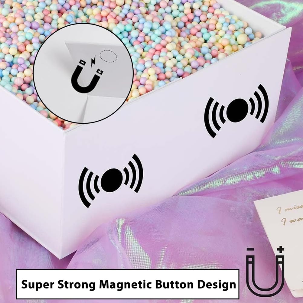5 Scatole Regalo Grandi Bianche Con Coperchio, 30,5×30,5×15 cm, Scatole Regalo Magnetiche Pieghevoli Scatole Regalo Di Lusso Per Regali, Per Matrimoni, Natale, Halloween, Compleanni