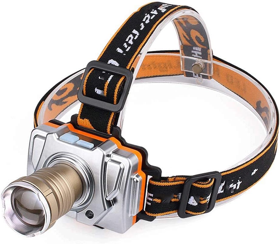 Rechargeable Headlamp,Hands-Free Headlight Torch Lamp for Hiking Camping Fishing Reading Running Cycling