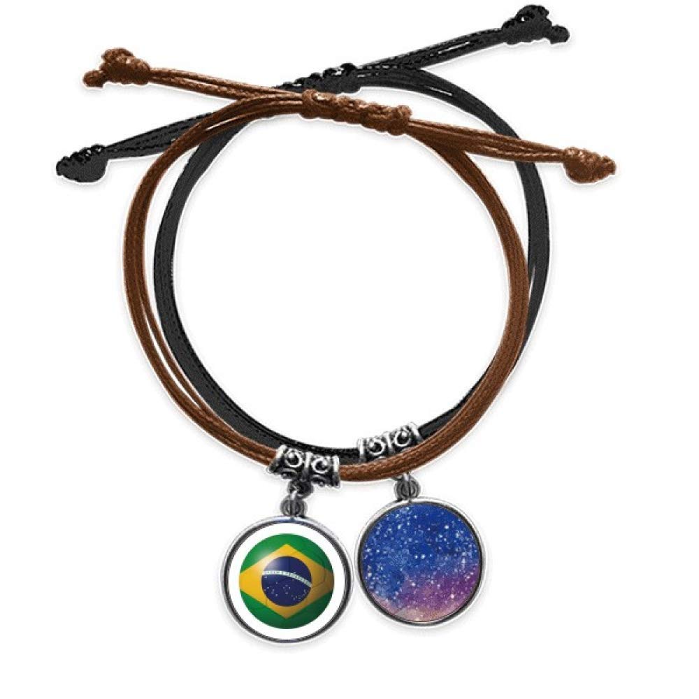Pulsera de Brasil de cuero el regalo de fútbol ideal para aficionados 3