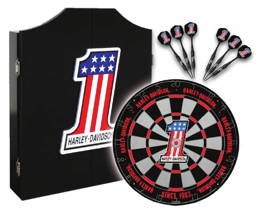 Amazon.co.jp: HARLEY-DAVIDSON #1 Racing Logo Dart Board Kit