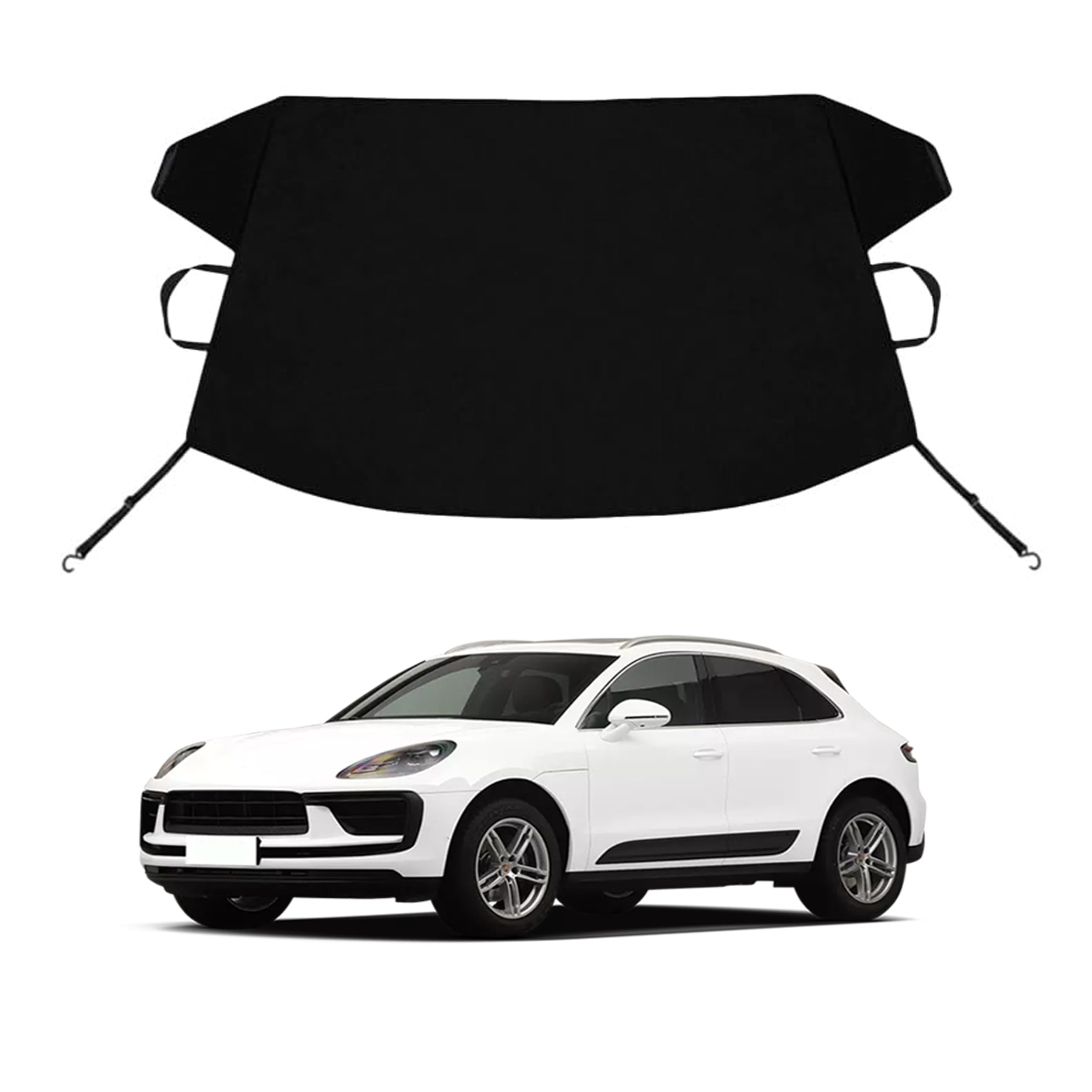Ma-can Custom Windshield Cover for Ice and Snow Por-s-Che Ma-can Heavy Duty 600D Oxford Fabric Windshield Protector Fit Waterproof Frost Snow Cover Winter Car Accessories
