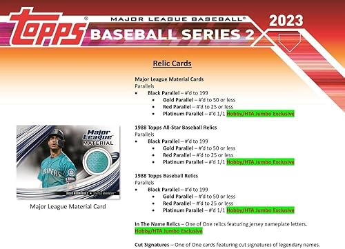 Miniatura 9 de 2023 Topps Series 2 Baseball Hobby Box (24 Packs14 Cards 1 Auto or Relic, 1 Silver Pack)