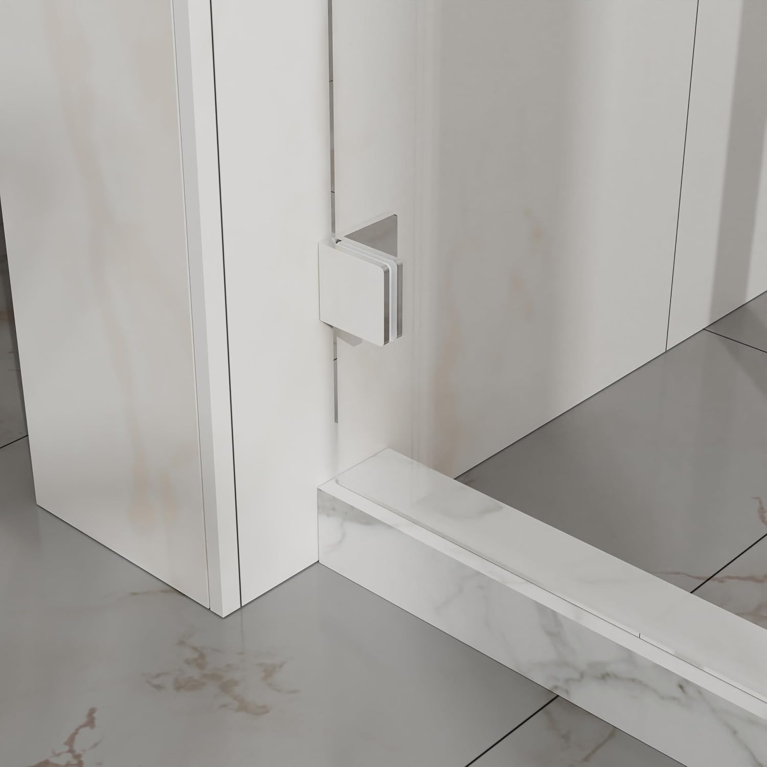 Frameless Bathtub Door, 60W x 58H Inches, 6mm Tempered Glass, Chrome, Sliding, Modern, Stainless Steel Hardware, Reversible Left or Right Installation, 73.6 Pounds