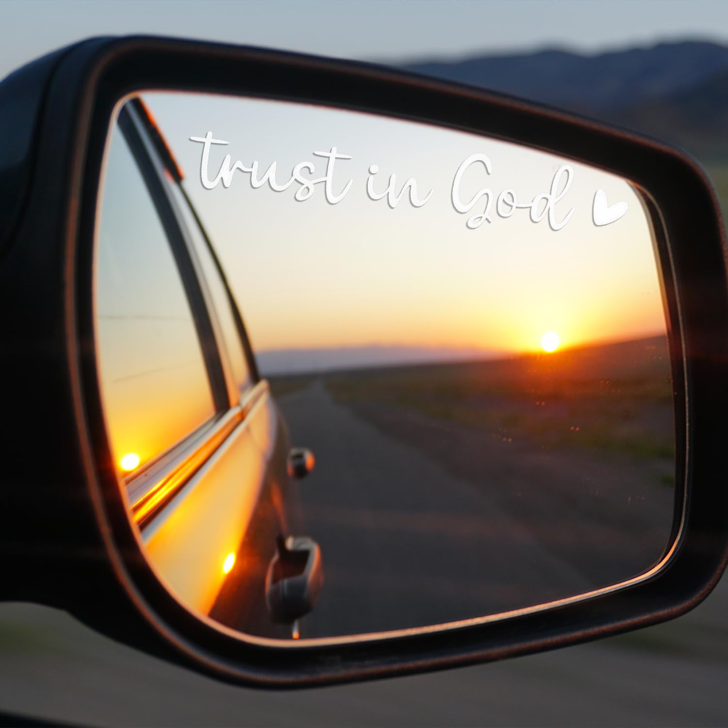 Trust In God Decal Furry Cow Print Car Rearview Cover - View #10