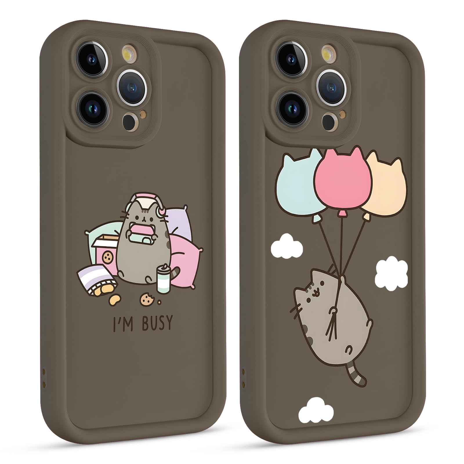 Onemiliayears Cute Starnight Cat Phone Case, Van Gogh Cute Cat Pattern iPhone 12/12 Pro Case, Non-Slip Design and Shock Absorption, Phone Case for Teen Girls, Boys, Women and Men(iPhone - 12/12
