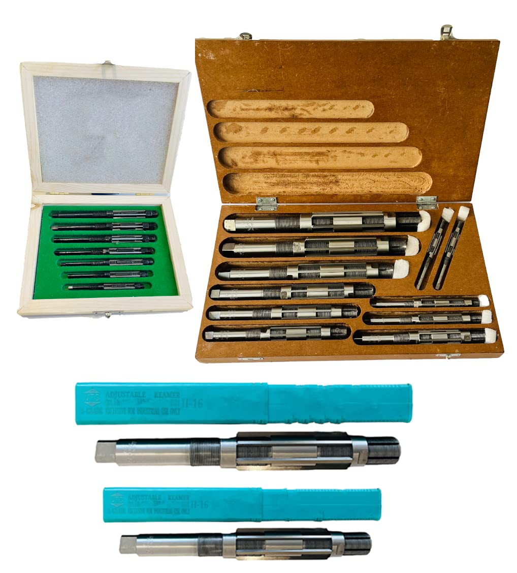 Set di 20 alesatori a mano regolabili da HV a H16 da 1/4" a 2-7/32", ottima qualità
