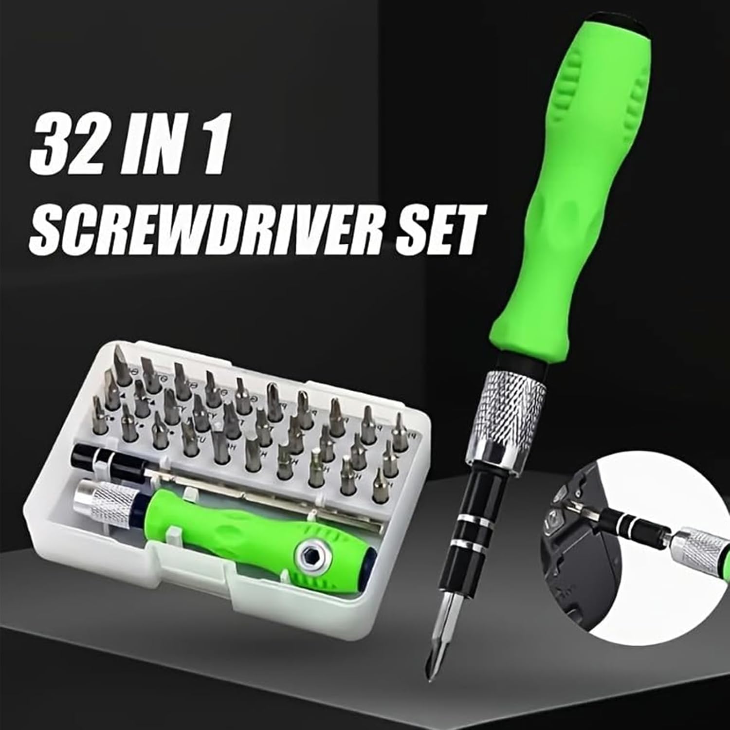 32-in-1 Compact Precision Screwdriver Kit, Multifunctional Home Repair Tool Kit for Phone, Laptop, Computer, Watch, Game Console & Electronics