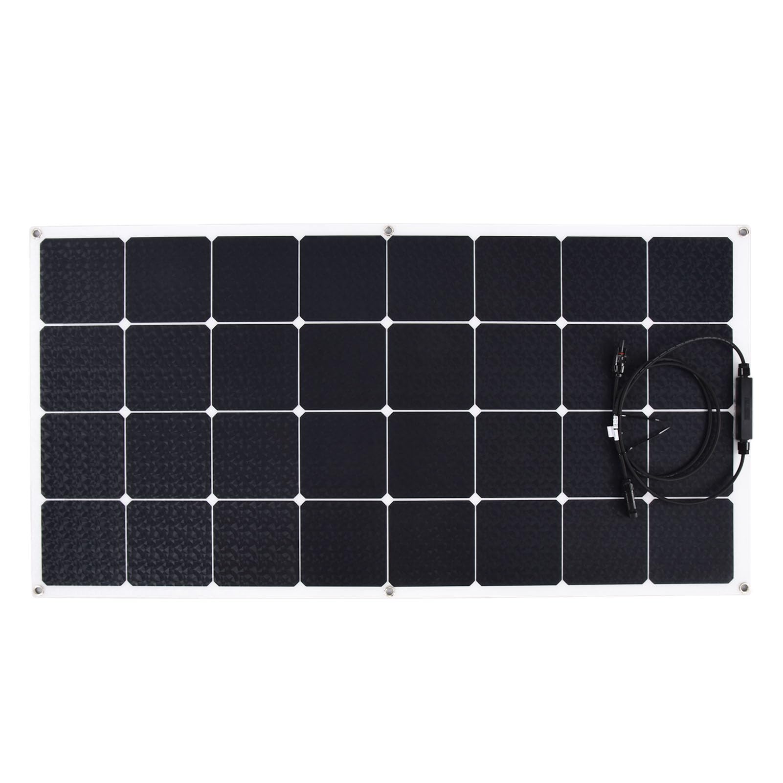 Cocoarm Pannello Solare Pannello Solare Flessibile in Silicio Monocristallino 100W Superficie PET Impermeabile Uscita 18V Resistente Agli Urti per da Campeggio Alimentatore da Tetto per Barche Marine