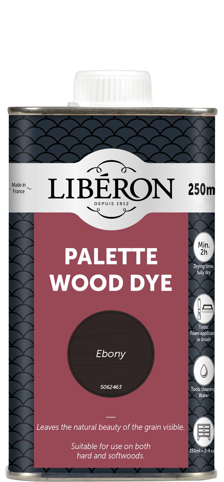 Liberon Palette Wood Dye Ebony 250Ml LIBWDPE250