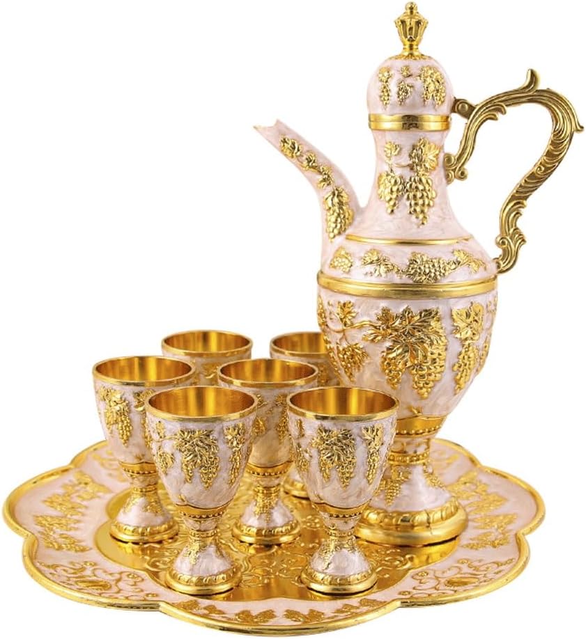 Metal Wine Set Creative Vintage Pot Splitter Glass Wedding Gift Decoration