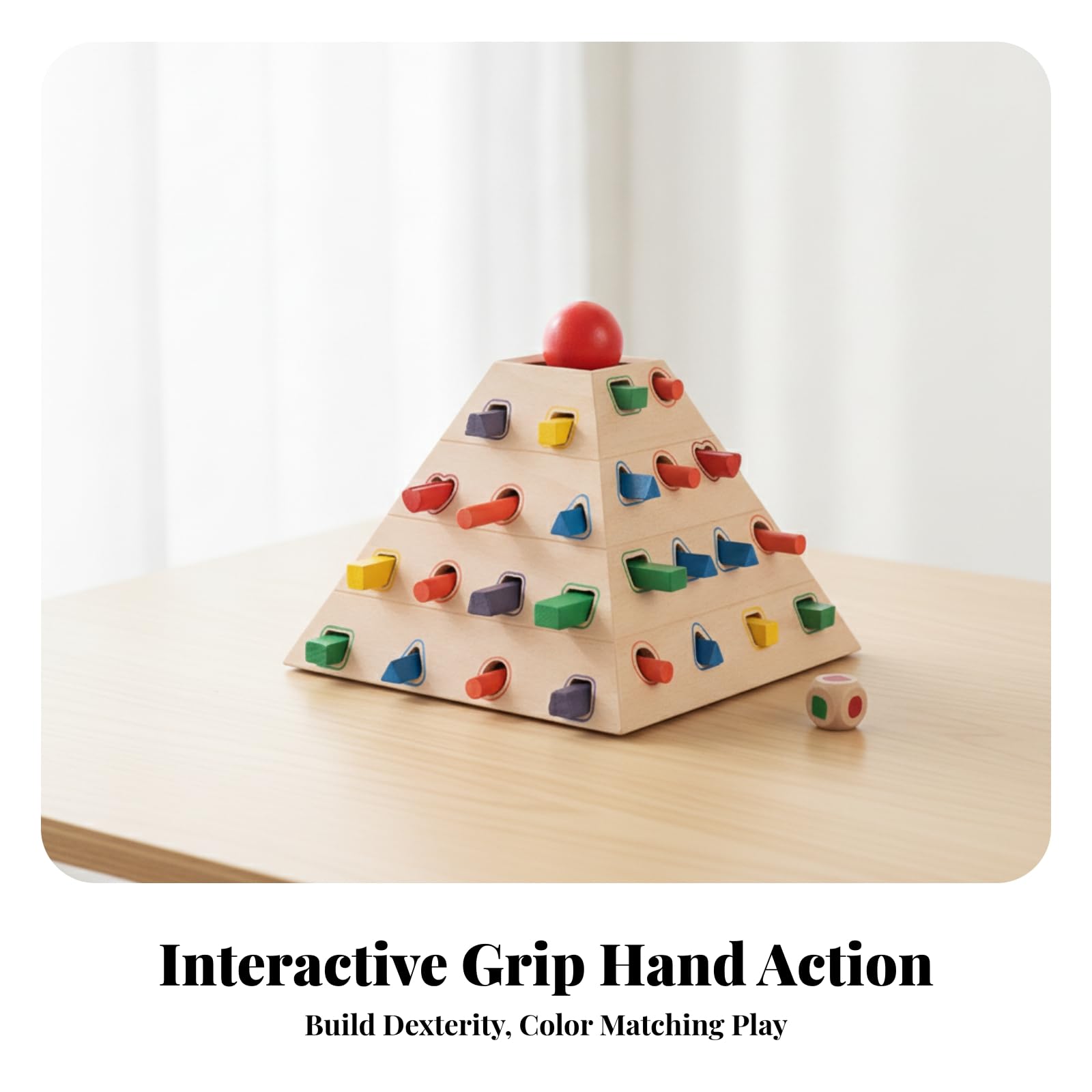 Pädagogisch pyramide mit Steckspiel
