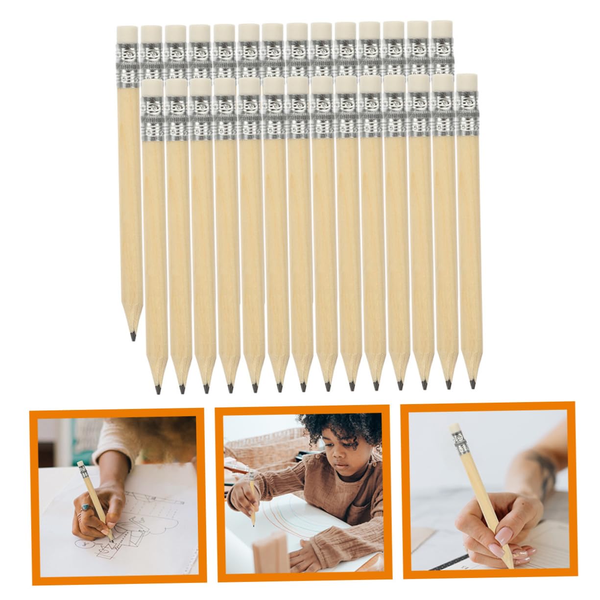 Housoutil 3 Ensembles Crayons De Golf Miniatures Crayons Courts Parfaits Pour Écrire Dessiner Et Prendre Des Notes 100 Pièces * 3