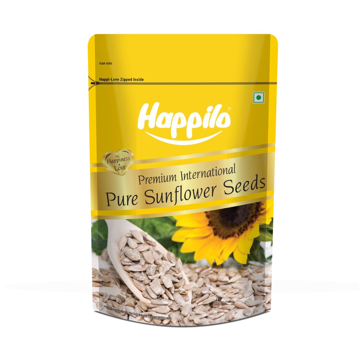 Happilo Premium Raw Sunflower Seeds for Eating Without Shell 250g, Healthy Protein Snack for Diet Food