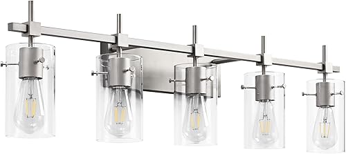 Vista 100 de SOLFART Lámparas doradas de 3 luces de baño para espejo, luces de tocador de baño, aplique de pared Dorado,Negro y dorado,Níquel cepillado,Negro