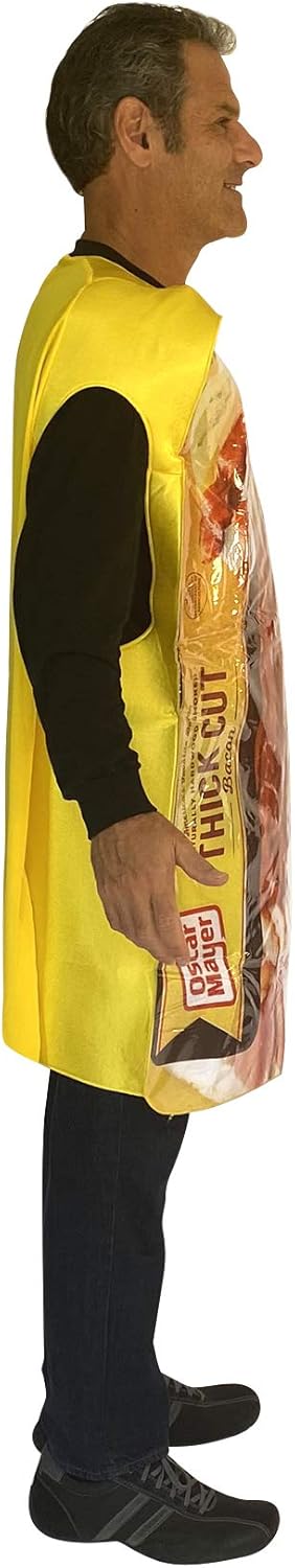 Rasta Imposta Oscar Mayer Packaged Thick Cut Bacon Costume Food Womens Mens Dress Up, Adult One Size Multicolored