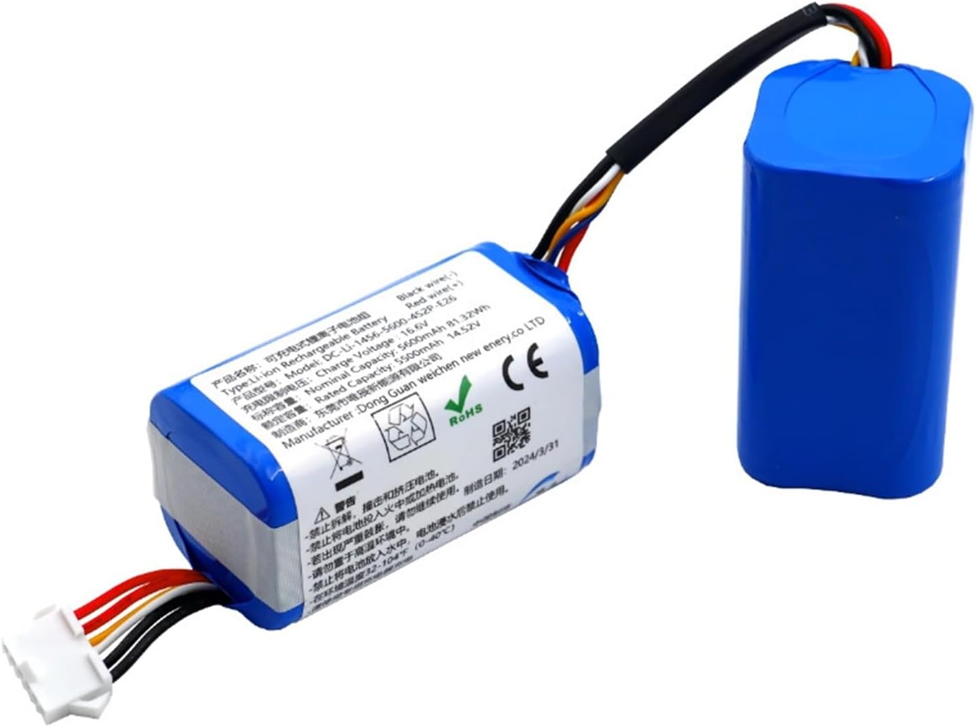 Robotic Vacuum Cleaner Battery,Compatible for Ecovacs N9+/DVX45/K10/K20 14.8V 5200mAh Li-ion Replacement Battery