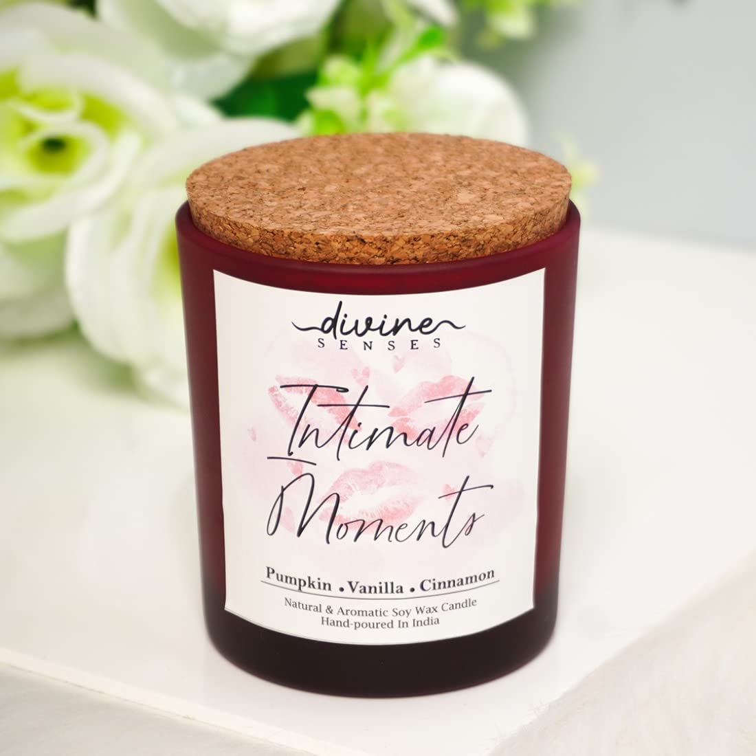 Divine Senses Natural Soy Wax intensely Scented Candle Crafted for Those Intimate Moments | Romantic Gift for Girlfriend/Wife/Friend | Gift to Express Your Love | Valentine's/Anniversary Gift……