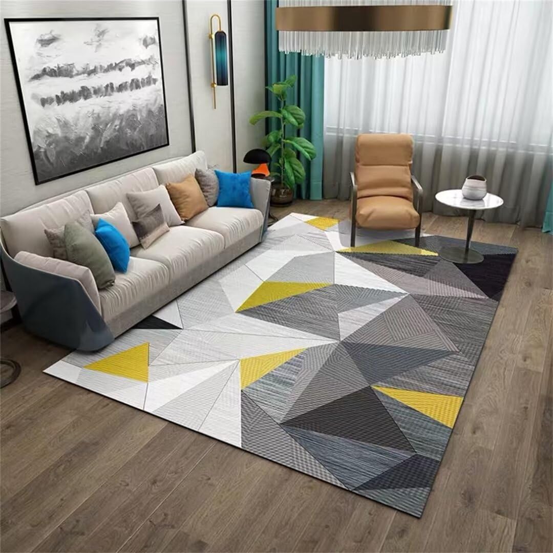 Tapis de salon gris anti-poussière et doux pour protéger les enfants